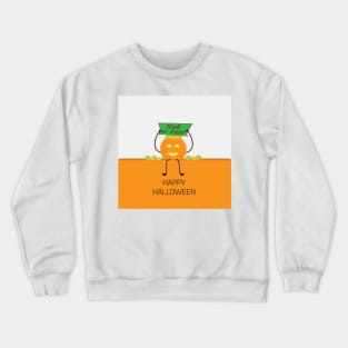 Halloween Green and Orange Pumpkin and candies Crewneck Sweatshirt